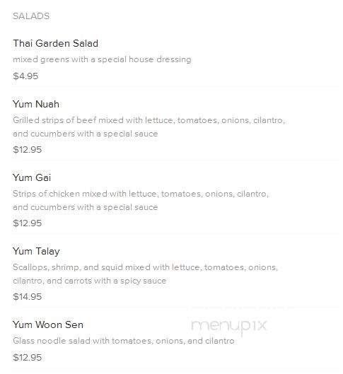 Sarika's Thai and Sushi - San Antonio, TX menu_pic