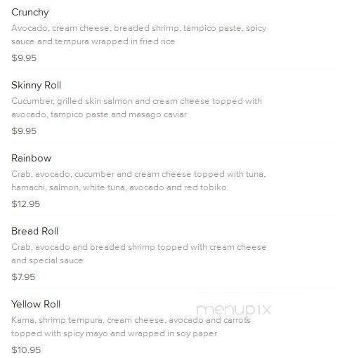 Sarika's Thai and Sushi - San Antonio, TX menu_pic