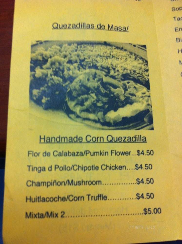 La Guadalupana - Los Angeles, CA menu_pic