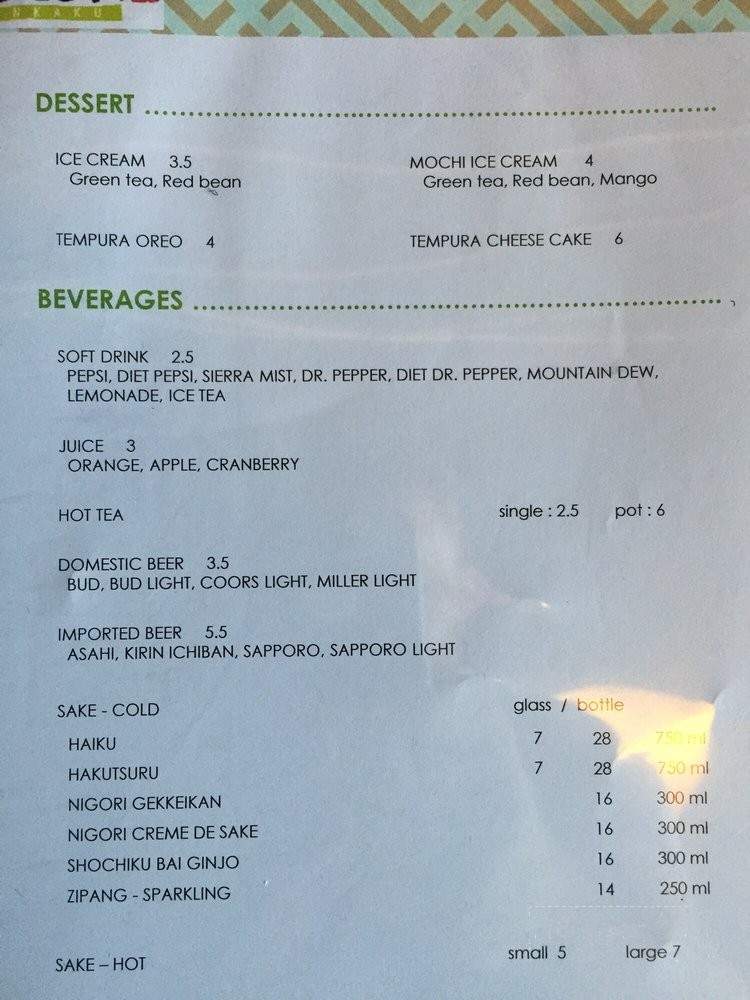 Old -Town Sushi Bar By Wasabi - Wichita, KS menu_pic