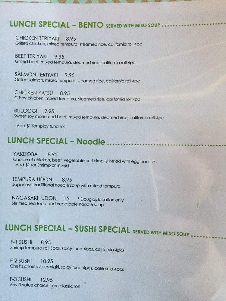 Old -Town Sushi Bar By Wasabi - Wichita, KS menu_pic