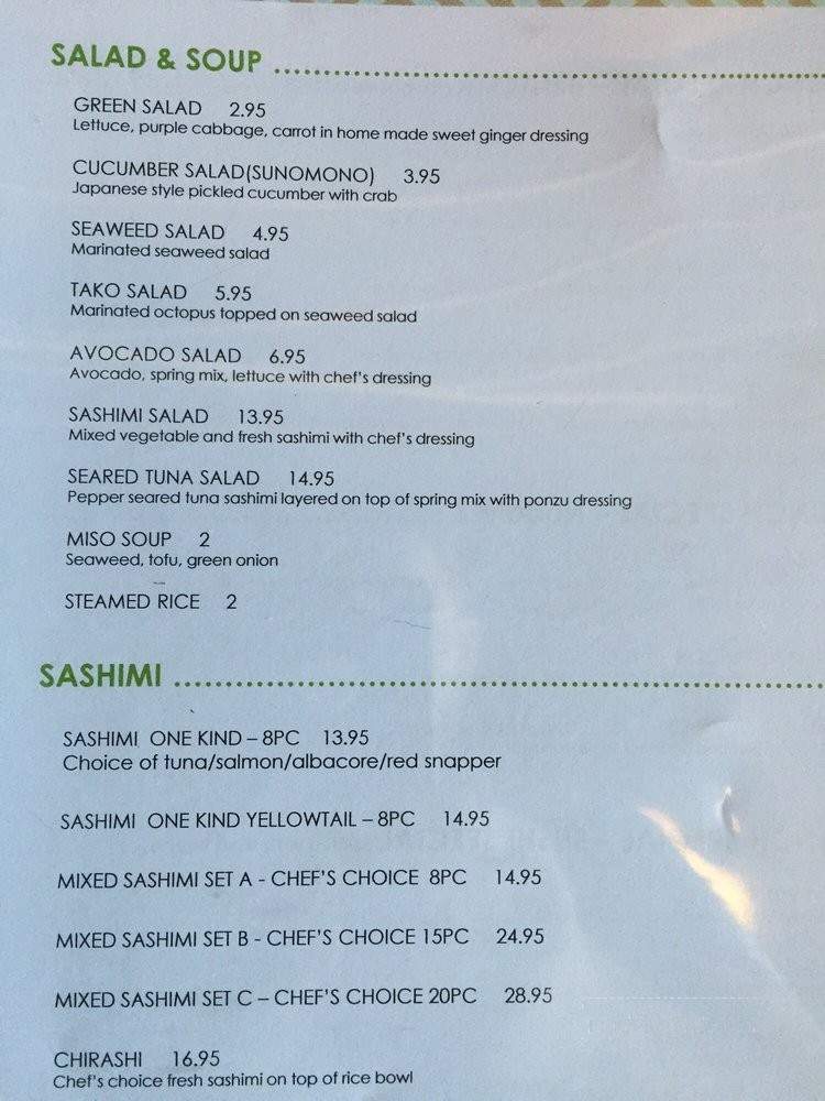 Old -Town Sushi Bar By Wasabi - Wichita, KS menu_pic