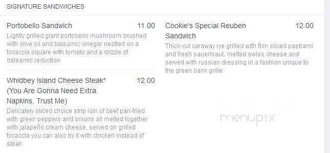 Greenbank Grille - Greenbank, WA menu_pic