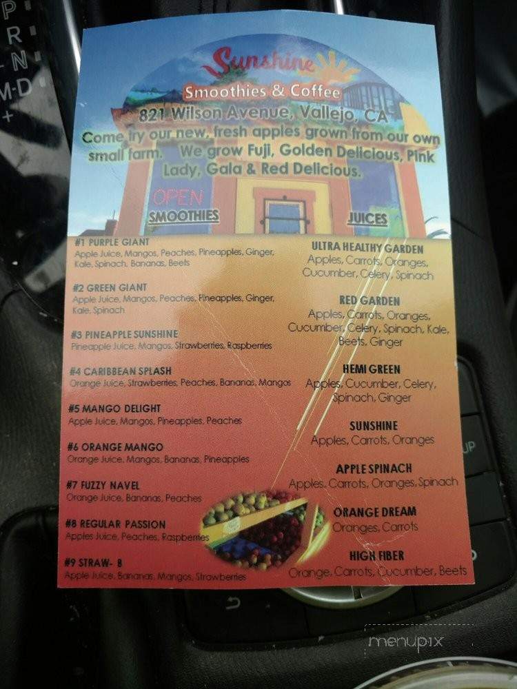 /250894959/Sunshine-Smoothies-and-Coffee-Menu-Vallejo-CA - Vallejo, CA