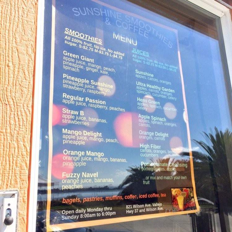 /250894959/Sunshine-Smoothies-and-Coffee-Menu-Vallejo-CA - Vallejo, CA