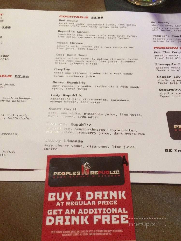 People's Republic - Las Vegas, NV menu_pic