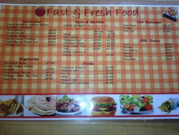 CJ Fast Fresh Food - Idyllwild, CA menu_pic