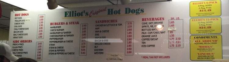 Elliot's Famous Hot Dogs - Lowell, MA menu_pic