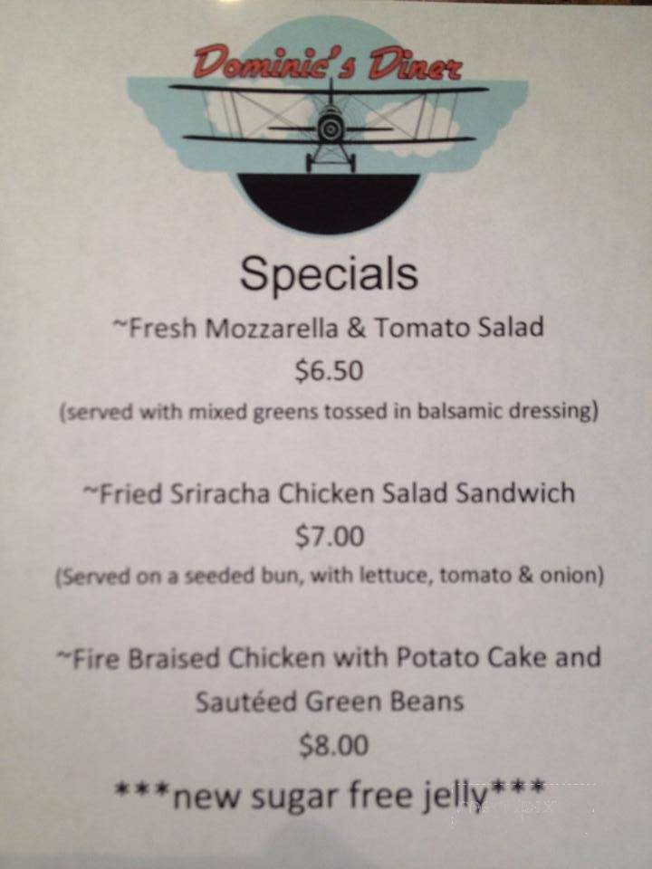 Dominic's Diner - North Andover, MA menu_pic