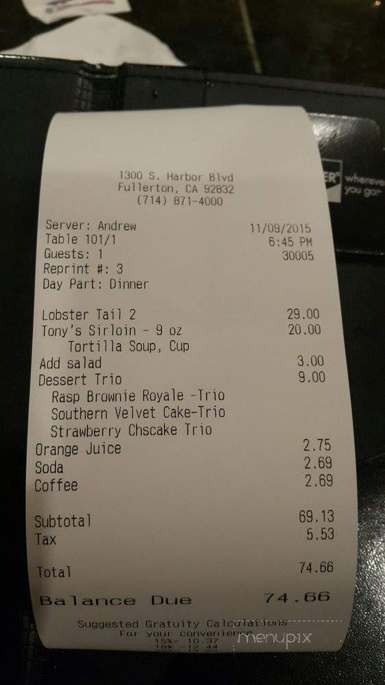 Harbor Prime - Fullerton, CA menu_pic