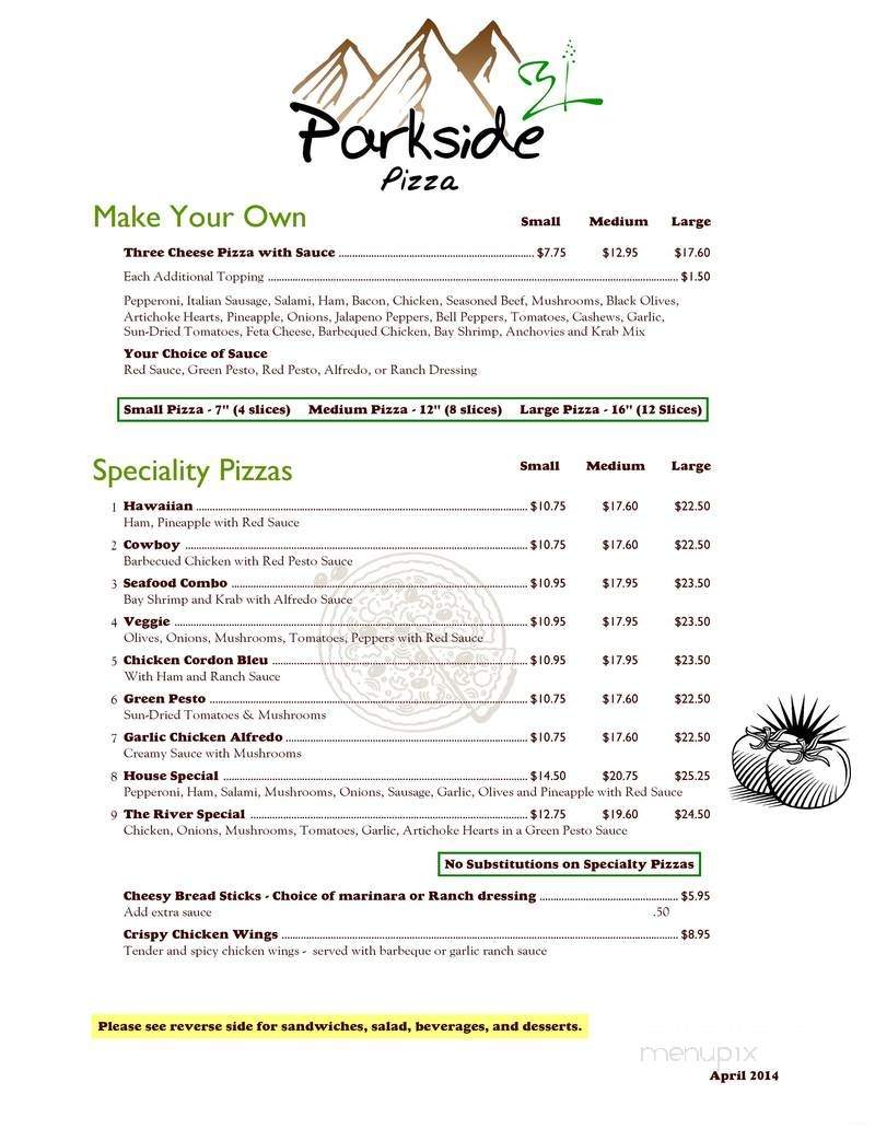 The River Restaurant & Lounge - El Portal, CA menu_pic