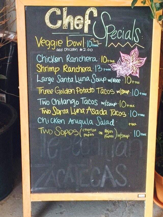 Santa Luna Restaurant - Wilmington, CA menu_pic