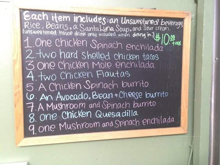 Santa Luna Restaurant - Wilmington, CA menu_pic