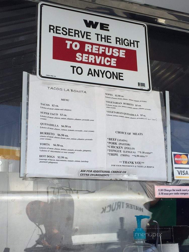 Tacos La Bonita - Los Banos, CA menu_pic