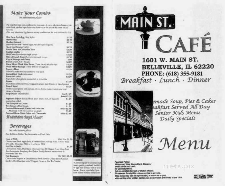 Main St. Cafe - Belleville, IL menu_pic