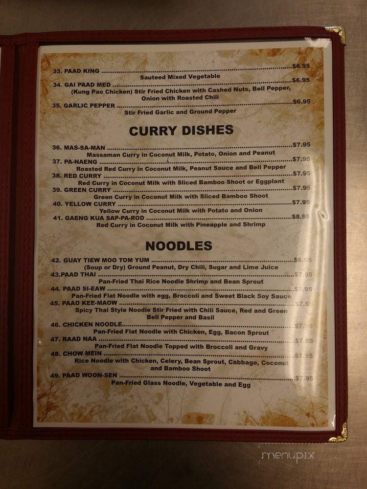 Thai Lao Restaurant - West Valley City, UT menu_pic