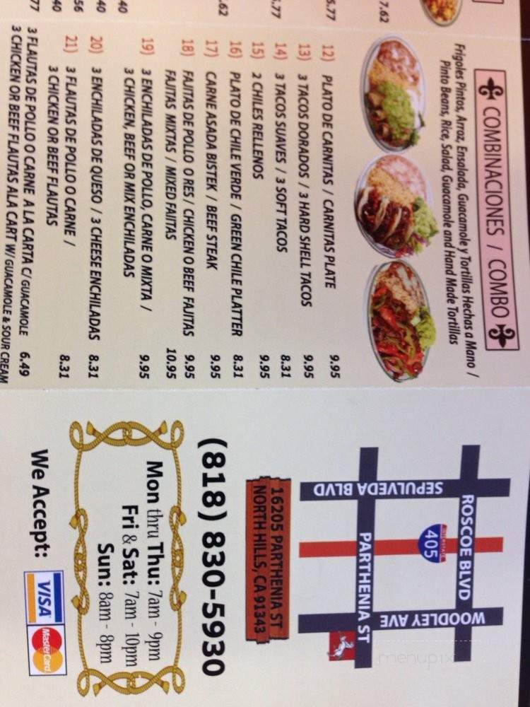 Bronco Restaurant - North Hills, CA menu_pic