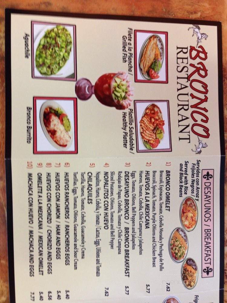 Bronco Restaurant - North Hills, CA menu_pic