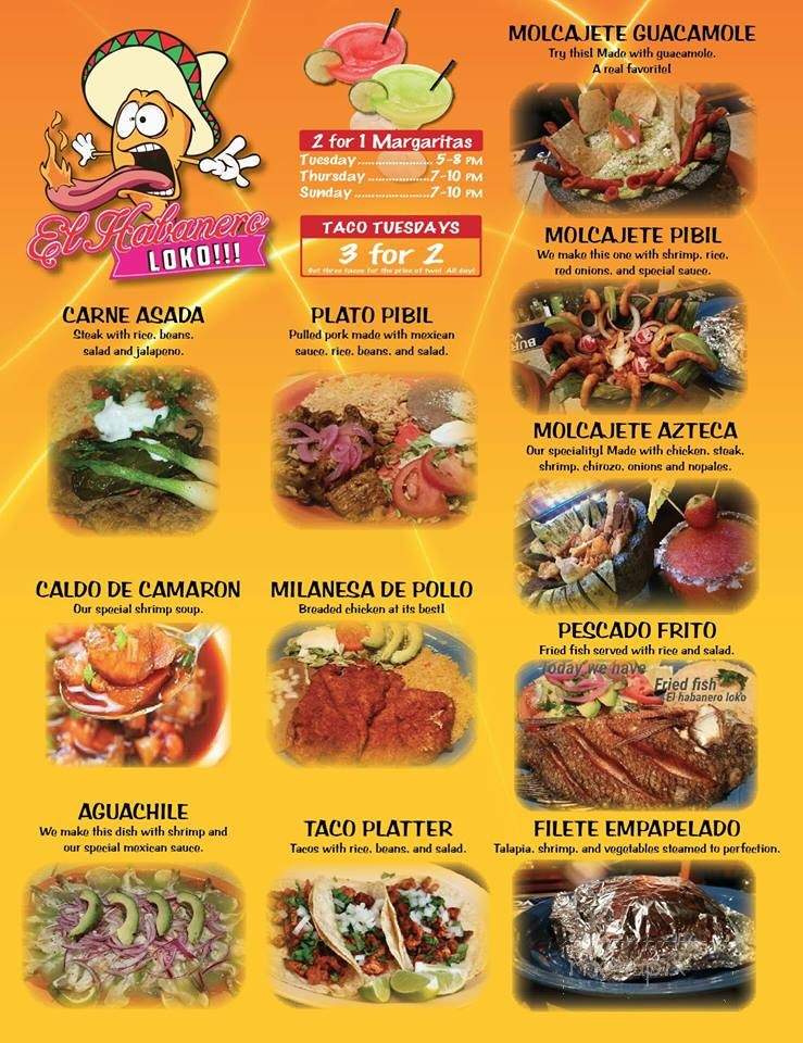 Takeria El Habanero Loko - Lexington, KY menu_pic