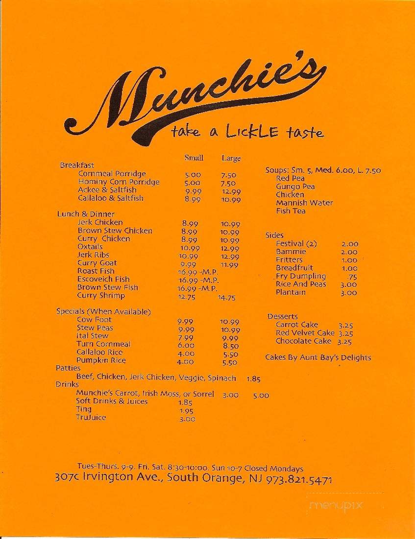 Munchie's Take A Lickle Taste - South Orange, NJ menu_pic