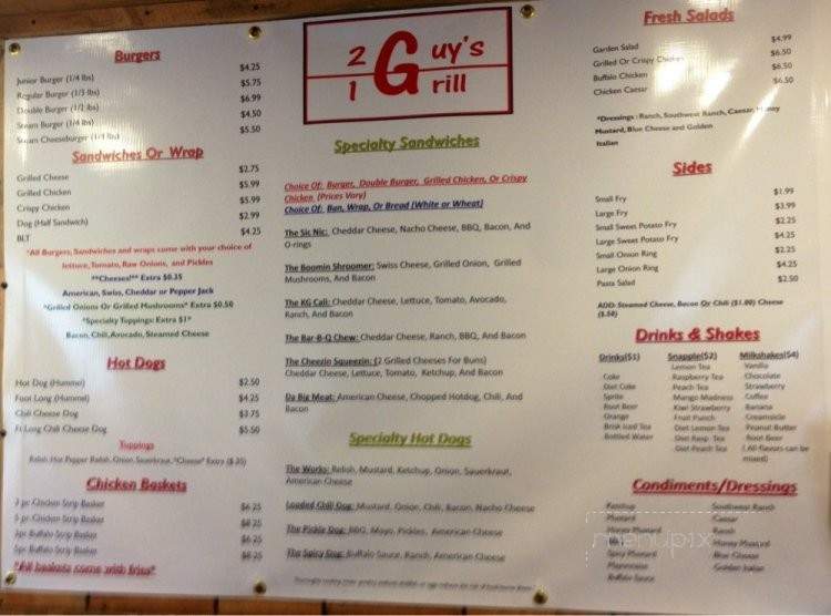 Two Guys One Grill - Wallingford, CT menu_pic