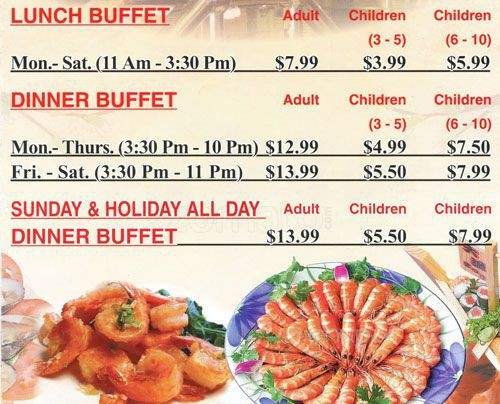 Panasian Buffet - Philadelphia, PA menu_pic