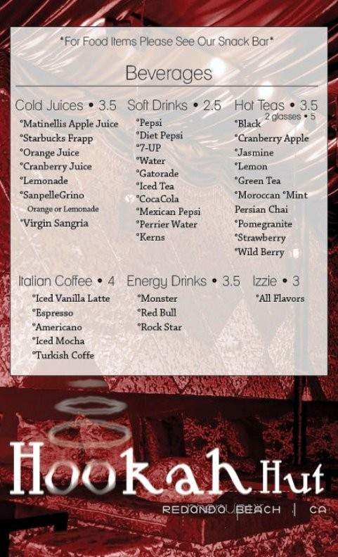 Hookah Hut - Redondo Beach, CA menu_pic