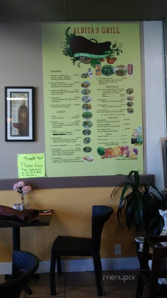 Albita's Grill - Los Angeles, CA menu_pic