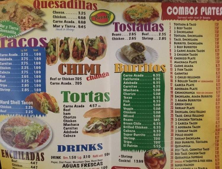 /250190879/Betitos-Mexican-Food-Menu-Gilbert-AZ - Gilbert, AZ