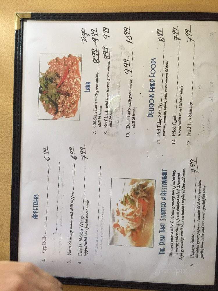 That Luang Kitchen Lao Cuisine - San Pablo, CA menu_pic