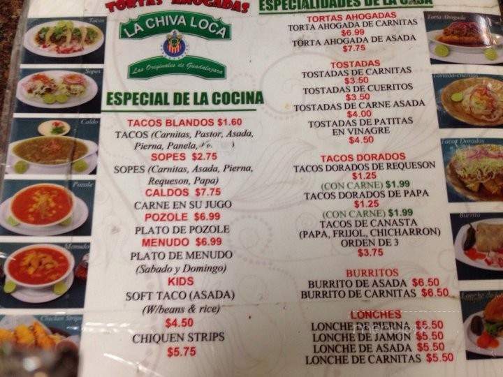 La Chiva Loca - South Gate, CA menu_pic