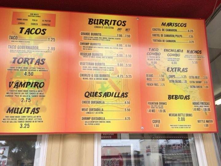 Taqueria Los Plebes - Long Beach, CA menu_pic