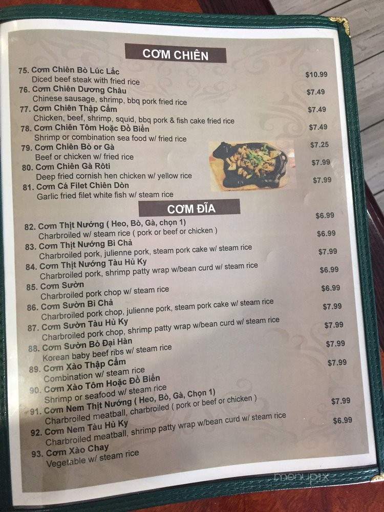 Pho Bolsa - Long Beach, CA menu_pic