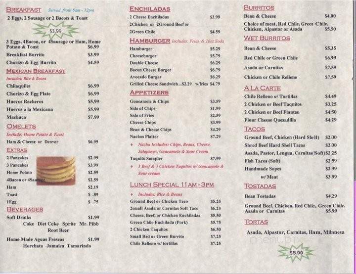 Maria's Grill - Downey, CA menu_pic