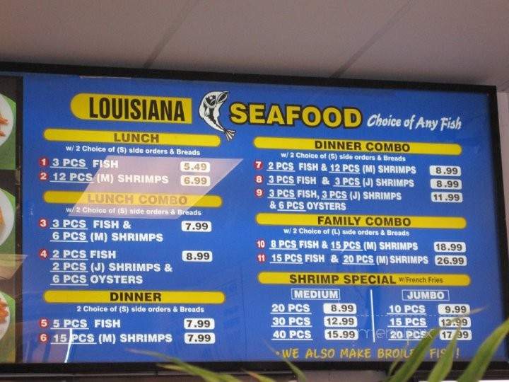 Louisiana Pico Fish and Chicken - Long Beach, CA menu_pic