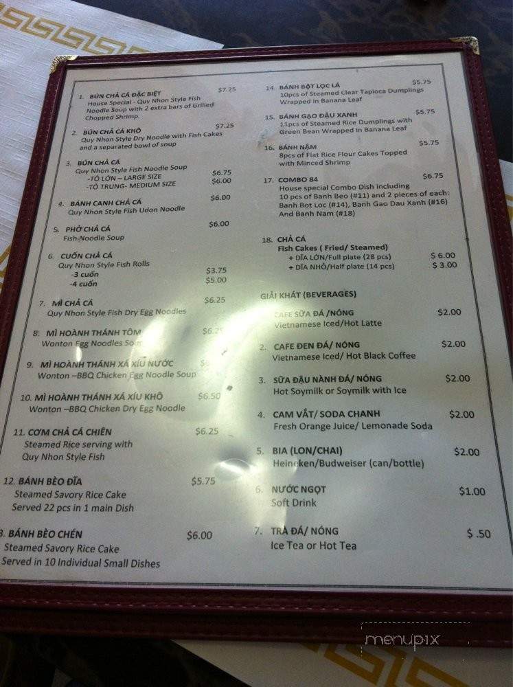 Bun Cha Ca 84 - Garden Grove, CA menu_pic