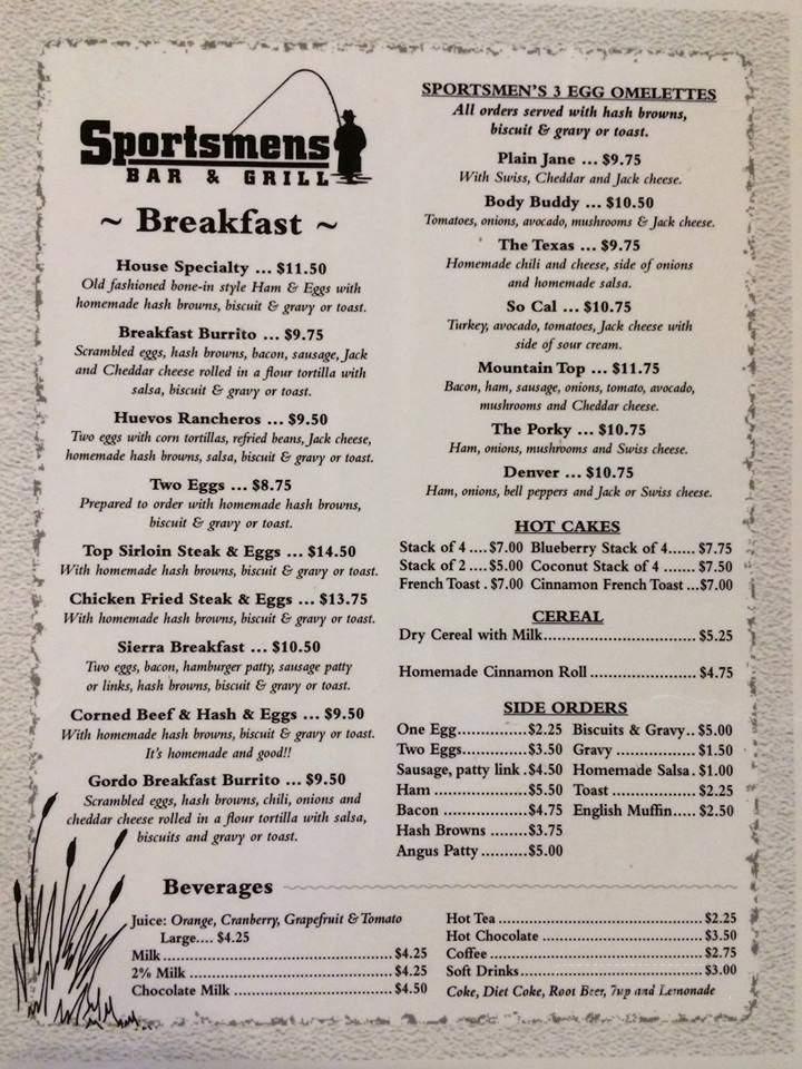 Sportsmen's Bar and Grill - Bridgeport, CA menu_pic