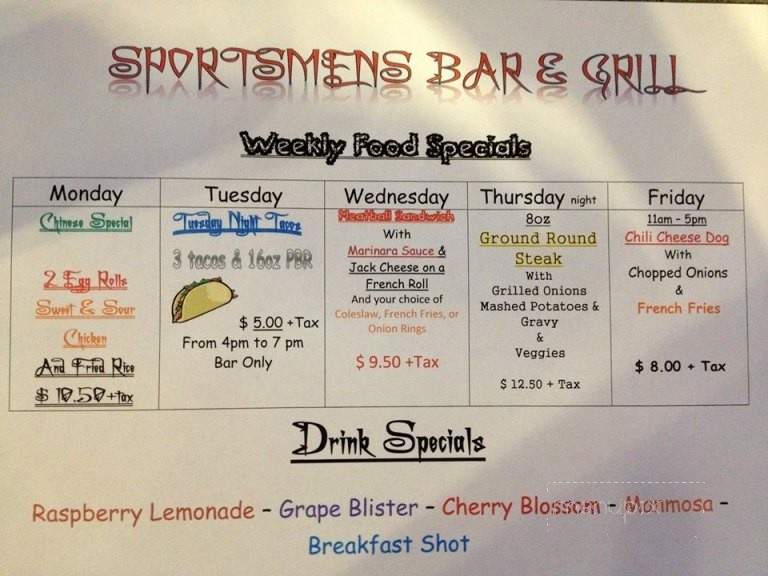 Sportsmen's Bar and Grill - Bridgeport, CA menu_pic