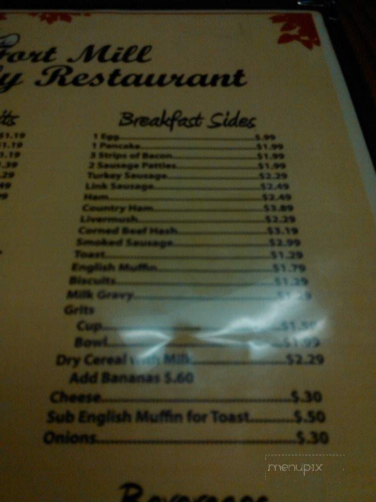 Fort Mill Family Restaurant - Fort Mill, SC menu_pic