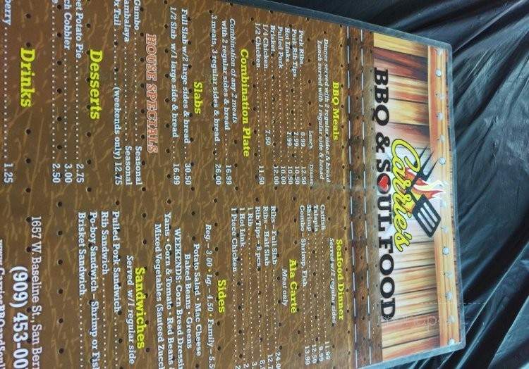 Carrie's BBQ & Soulfood - San Bernardino, CA menu_pic