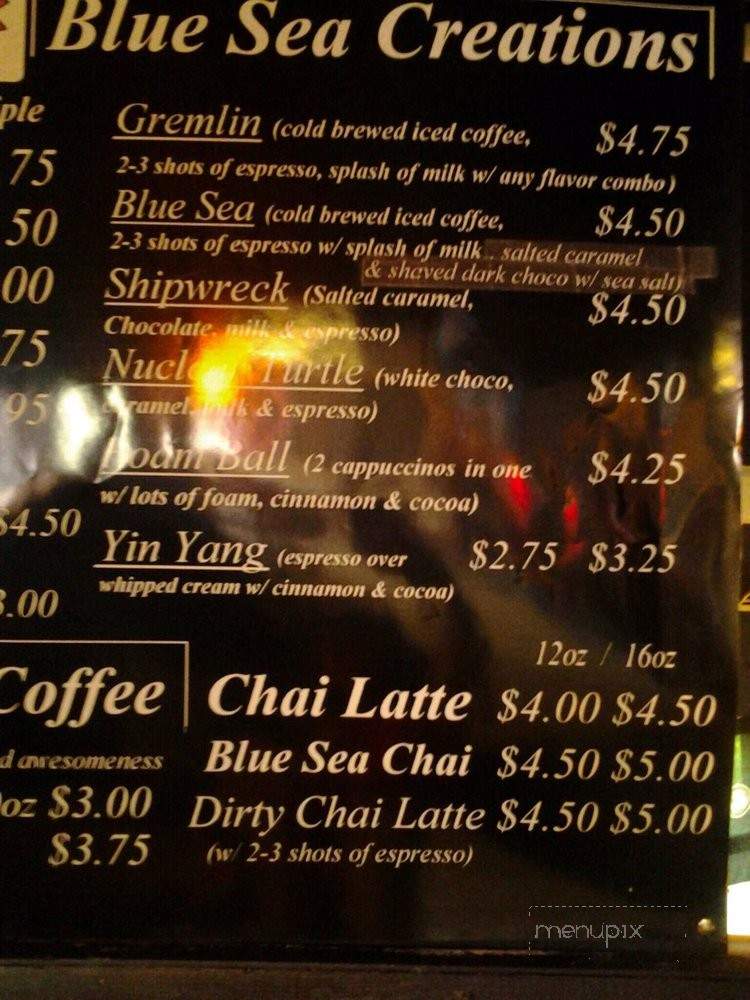 Blue Sea Coffee Shop - Oak Island, NC menu_pic