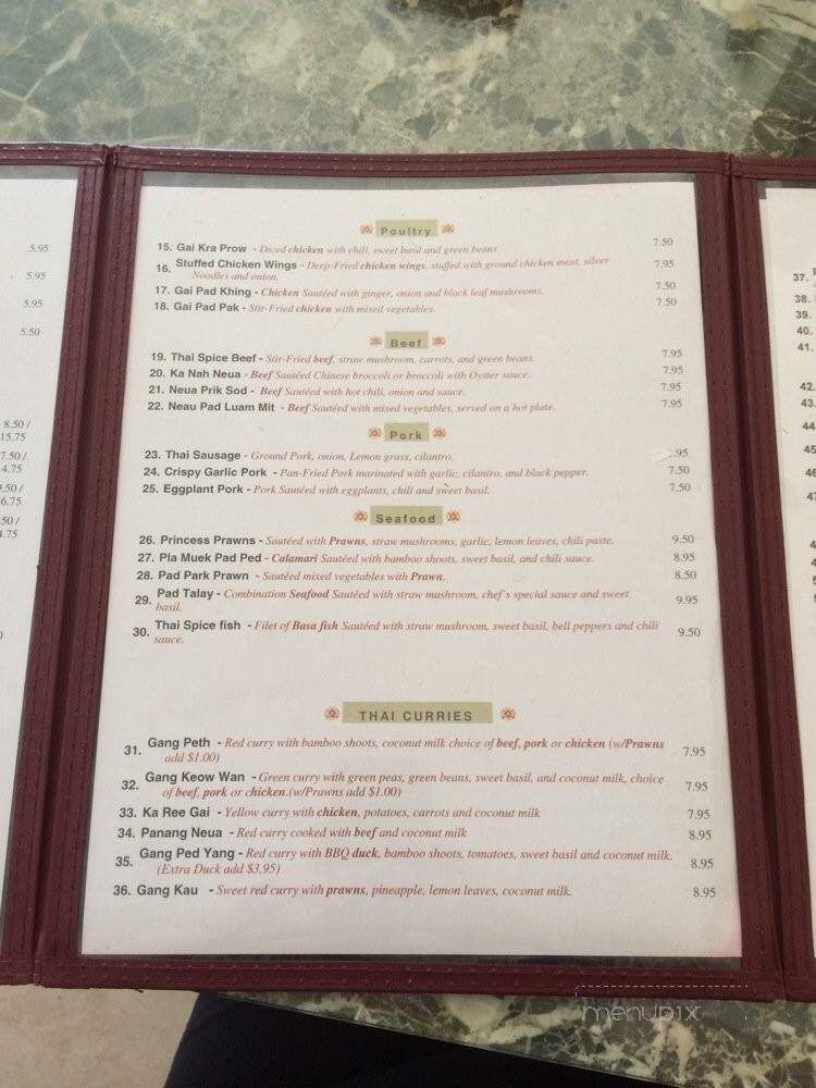 Thai Garden - Sacramento, CA menu_pic