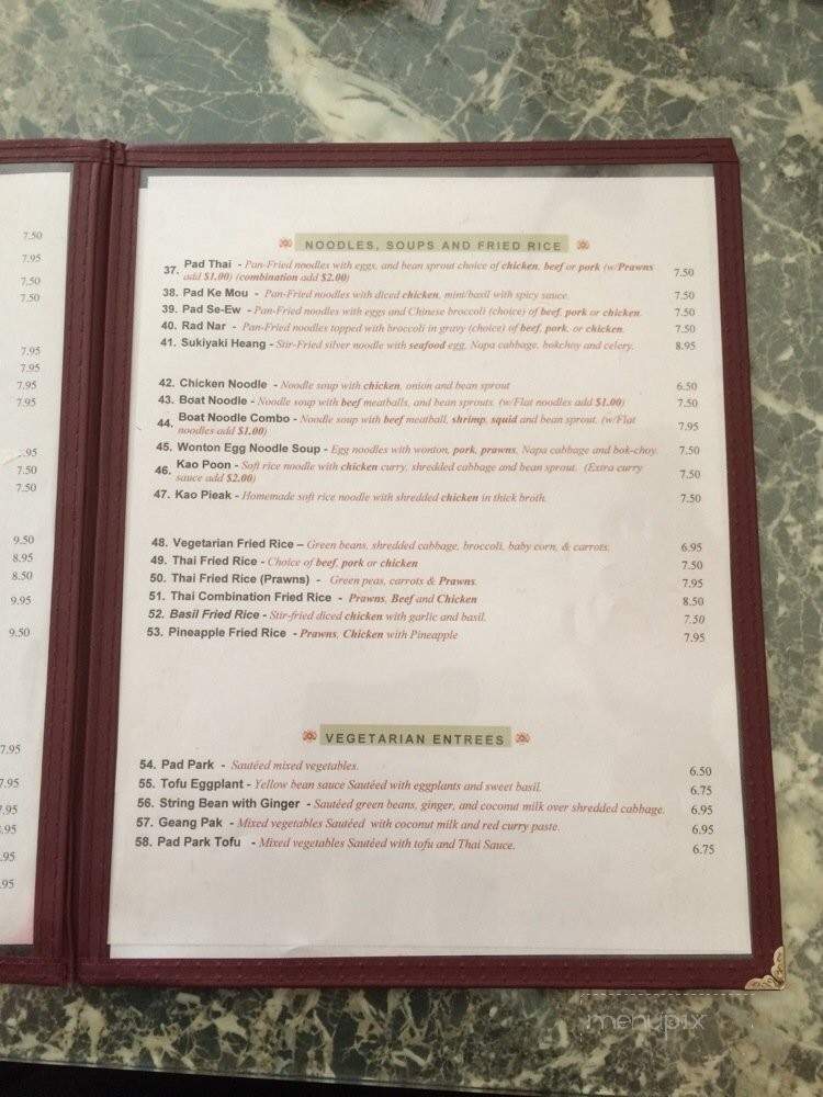 Thai Garden - Sacramento, CA menu_pic
