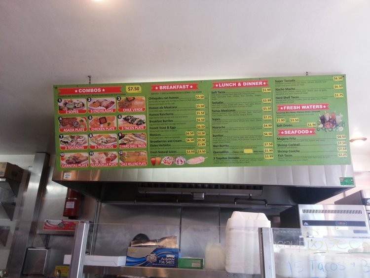 Picoso's Tacos Y Mas - Torrance, CA menu_pic