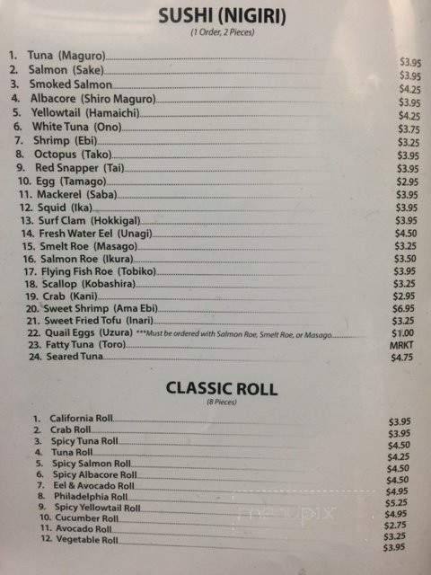 Wasabi Sushi Bar West - Wichita, KS menu_pic
