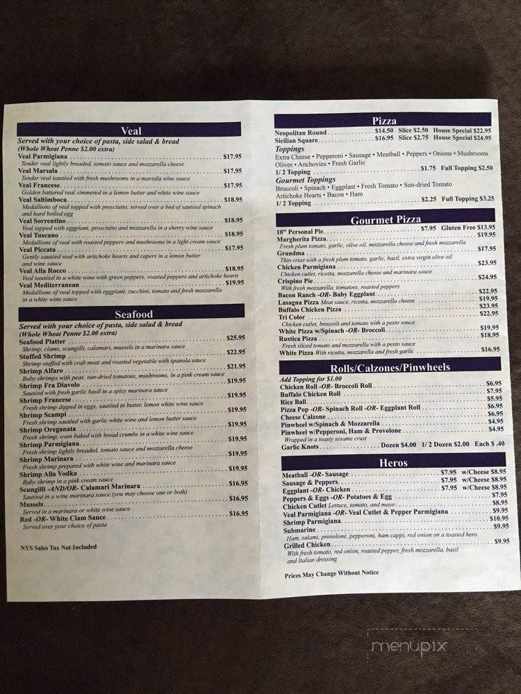 Rocco's Pizza and Pasta - Riverhead, NY menu_pic