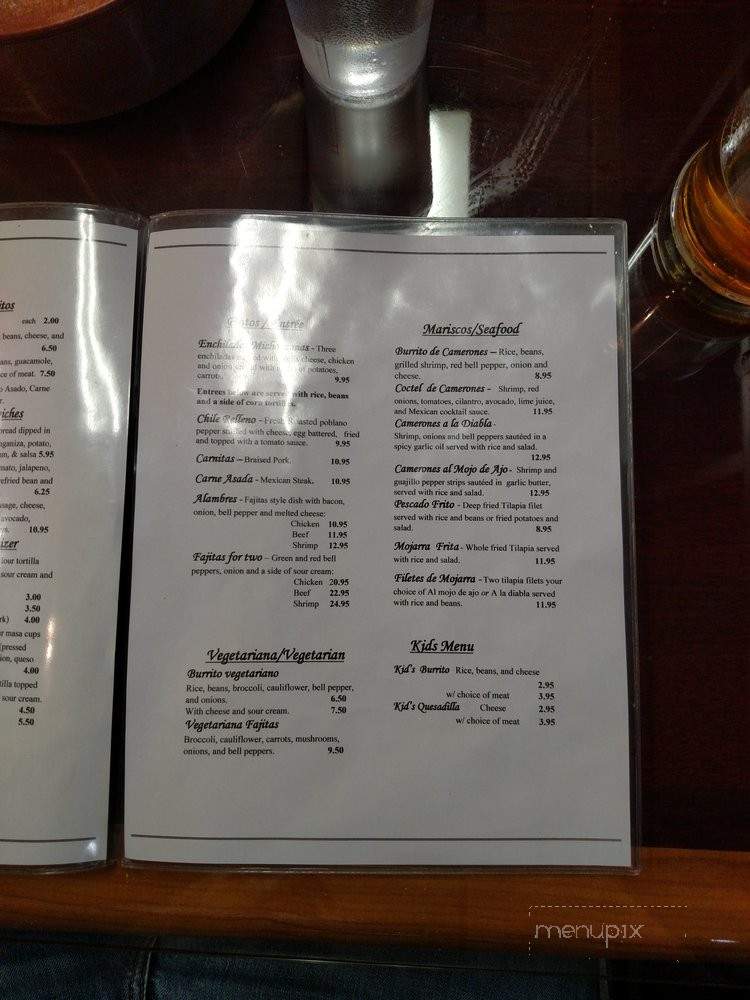 Salsa Zone - Santa Rosa, CA menu_pic
