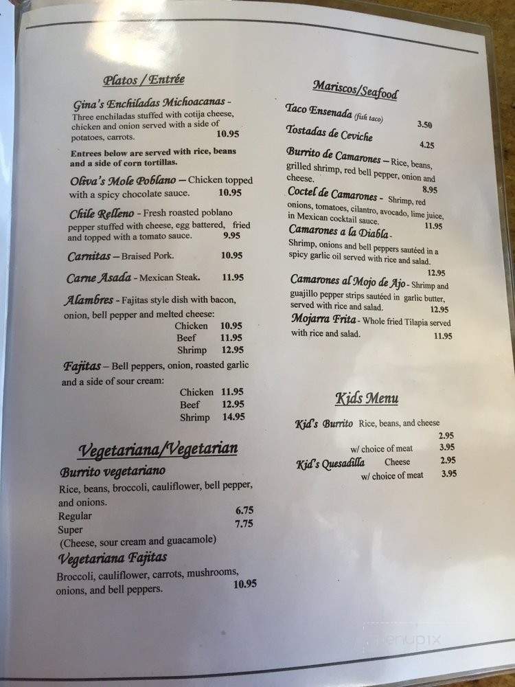 Salsa Zone - Santa Rosa, CA menu_pic