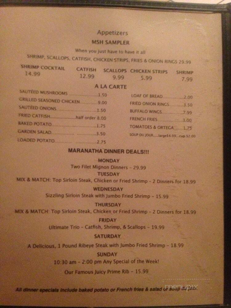 Maranatha Steakhouse - Imperial, CA menu_pic