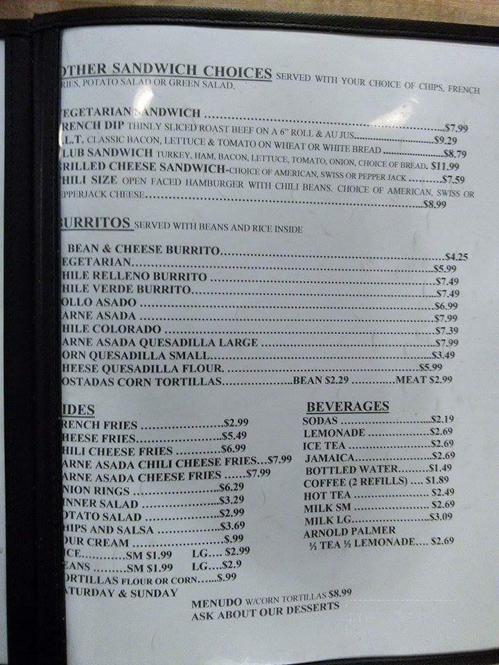 Buckshot Deli & Diner - Niland, CA menu_pic